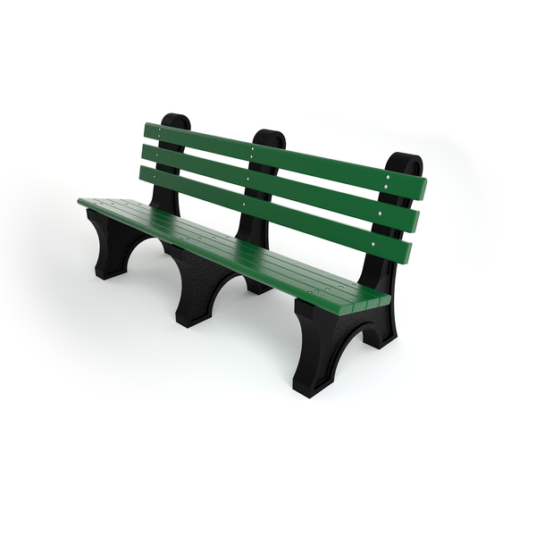 Frog Furnishings Green 6' Comfort Park Avenue Bench PB 6GRECPAE